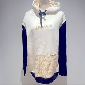 NWT Disneyland Resort Sleeping Beauty Castle Cream and Black Pullover Hoodie